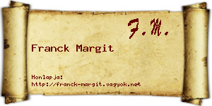Franck Margit névjegykártya